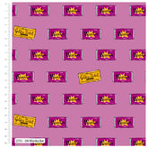 Wonka Bar - 100% Cotton Fabric - Charlie and The Chocolate Factory